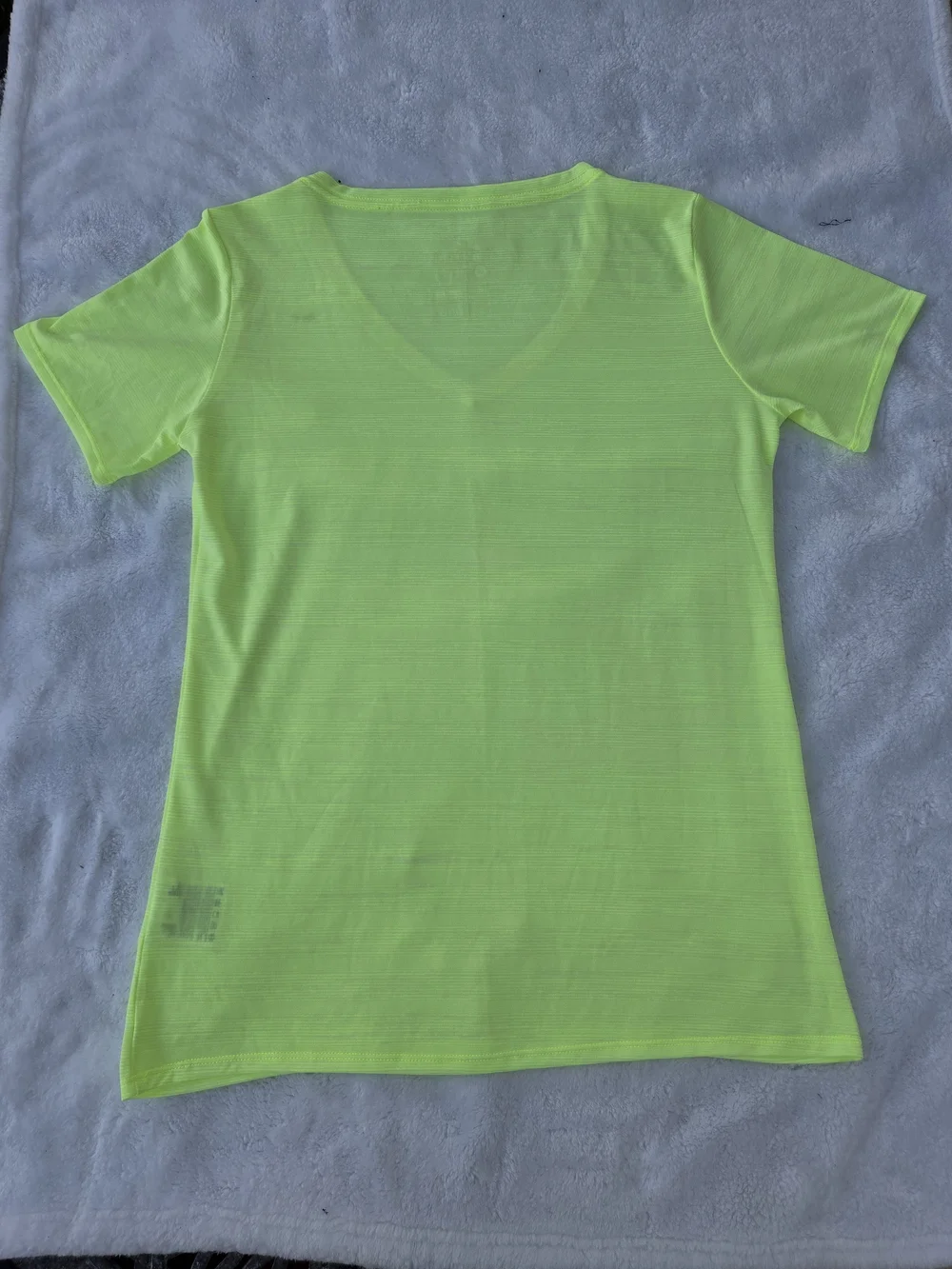 Nike Women's Neon Yellow V-Neck Short Sleeve Tee